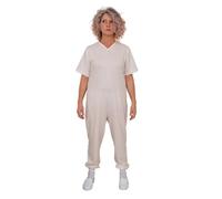 Sanitary Pyjamas with Zip Back, 100% Cotton Onesie Short Sleeve, Long Trousers, 9012/3 - Intermediate Season, Lightweight Fabric, Elderly, Alzheimer's Disease, Incontinence, Woman, M