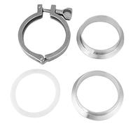 Sanitary Stainless Steel Clamp Union Set 3 Inch 76mm Pipe Fitting Welding Rustproof Anti for Homebrew Dairy Pharmaceutical Food Factory