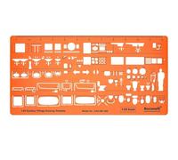 Sanitary Stencil 1:50 - Architect Stencil 1:50 - Architectural Template - Furniture Stencil Template for Interior Design - Technical Drawing Stencil - Architecture Stencil for Technical Drawing