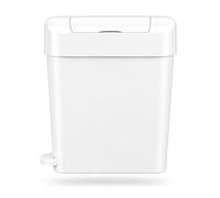 Sanitary Waste White Bin with Foot Pedal 22L | Slimline Feminine Hygiene Bin for Female Toilets, Baby Changing Stations & Public Washrooms | Hygienic Concealed Waste Disposal Bin (1 Pack)