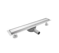 SaniteModar 80 cm Linear Shower Drain, 2-in-1 Tile Insert Panel Shower Drain with 360°Siphon, Brushed 304 Stainless Steel Linear Drain with Leveling Feet
