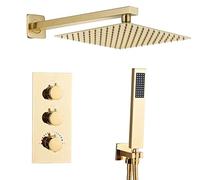 SaniteModar Concealed Shower Set with Thermostat, Polish Gold