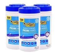 Sanitising Probe Wipes | Optima Food Probe Wipes | Resealable Tub Dispenser | 3 x 200's
