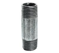 Sanitop-Wingenroth 13412 5 Malleable cast Iron Welded Pipe, 1/2 inch x 1500 mm, DIN 2440, with 2 External Threads, galvanised, Silver, 1/2 Zoll x 1500 mm