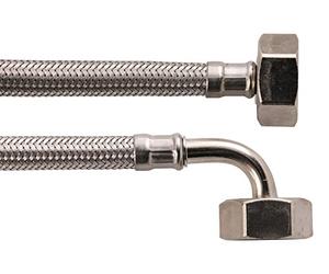 Sanitop-Wingenroth 17216 5 Device Connection Inlet Hose for Washing Machines and dishwashers, 1/2 x 2000 mm, stainlesssteel