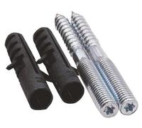 Sanitop-Wingenroth 2 hanger bolts with dowels 10 mm, M8 x 50 mm, galvanised steel, 104029