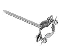 Sanitop-Wingenroth Pipe Clamp for Type 1/2 Inch Pipes, Pipe Fixing, with Impact Pin 80 mm, Galvanised Steel, 101226