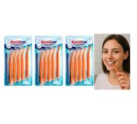 Sanitral Angle Interdental Brushes (1.2 mm - Size 7), Angled Toothbrush for Cleaning Teeth - Excellent Access Between Teeth - Orange (3 x 5 Pieces) 15 Pieces
