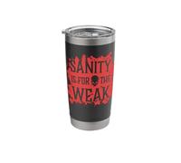 Sanity is for the Weak Evil Skull Hell Demon Blood Splatter Stainless Steel Insulated Tumbler
