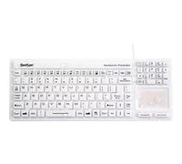 SaniType Touchpad Plus Hygienic Medical-Grade Rigid Silicone Washable Keyboard (USB) (White) | KBSTRC106T-W