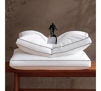 Sanivosily Feather Down Pillows with Gusseted 2 Pack，Hotel Collection Bed Pillows for Sleeping, Soft Medium Firm Down Surrounded Pillows for Side Back Stomach Sleepers (King (U.S. Standard))