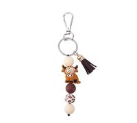 Sanivovonu Highland Cow Keyring, Silicone Animal Keyring Cute Highland Cow Party Key Chain with Tassel Party Favors for Women Men Car & Bag Decoration Accessories