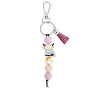 Sanivovonu Highland Cow Keyring, Silicone Animal Keyring Cute Highland Cow Party Key Chain with Tassel Party Favors for Women Men Car & Bag Decoration Accessories