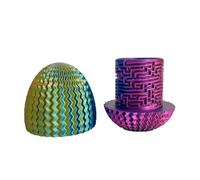 Sanivovonu Mystery Egg Puzzle Box,Reusable Nesting Puzzle Boxes 3D Maze Gift Box with Hidden Compartment for Cash, Treasures, Reusable Surprise Money Holder for Birthdays, Christmas (Xuancai 1)