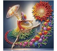 Sanjee Diamond Painting Kits, 5D Special Shape Diamond Art Kits Dancing Lady for Adults, Crystal Rhinestones Art Craft for Beginners DIY Home Wall Decor Gift, 12 × 12 Inches