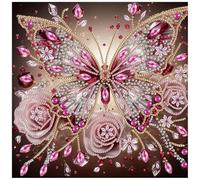 Sanjee Diamond Painting Kits Butterfly, 5D Special Shape Diamond Art Kits for Adults, Crystal Rhinestones Art Craft for Beginners DIY Home Wall Decor Gift, 12 × 12 Inches