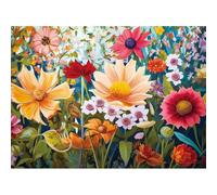 Sanjee Diamond Painting Kits for Adults, Flowers Diamond Art Kits for Beginner, Diamond Dots Paintings 5D DIY Round Full Gem Art Crafts for Home Wall Decor Gift, 16 × 12 Inches