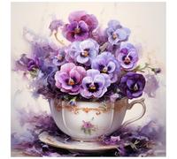 Sanjee Diamond Painting Kits for Adults, Flowers Diamond Art Kits for Beginner, Diamond Dots Paintings 5D DIY Round Full Gem Art Crafts for Home Wall Decor Gift, 12 × 12 Inches