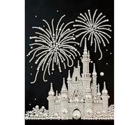 Sanjee DIY 3D Castle Pearl Art Painting Kit, Beaded Art Paintings Kit, Diamond Dots Beads Crystal Rhinestone Gem Art Craft for Wall Home Decor, 12 × 16 Inches/30 * 40cm