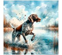 Sanjee Dog Diamond Painting Kits for Adults, Animal Diamond Art Kits for Beginner, Diamond Dots Paintings 5D DIY Round Full Gem Art Crafts for Home Wall Decor Gift, 12 × 12 Inches