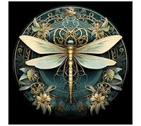Sanjee Dragonfly Diamond Painting Kits for Adults, Diamond Art Kits for Beginner, Diamond Dots Paintings 5D DIY Round Full Gem Art Crafts for Home Wall Decor Gift, 12 × 12 Inches
