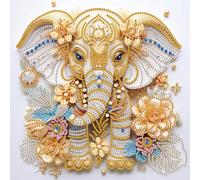 Sanjee Elephant Diamond Painting Kits, 5D Special Shape Animal Diamond Art Kits for Adults, Crystal Rhinestones Art Craft for Beginners DIY Home Wall Decor Gift, 12 × 12 Inches