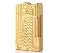 Sanji Classic Mermaid Lighter, Kerosene Side Slide Ignition Cigar Copper Lighter for Collection Business Gift Men's Gift(Gold)