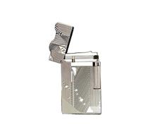 Sanji lighter luxury gift box packaging metal mermaid lighter retro nostalgic one-piece pulley lighter refillable kerosene soft flame lighter butane free birthday boyfriend girlfriend gift(Silver)