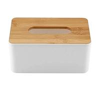 SANJIANG Bamboo Wood Paper Towel Holder, Countertop Folded Towel Dispenser