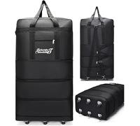 sanjianke-fs Expandable Extra Large Travel Oxford Duffel Bag with 6 Wheels Waterproof Lightweight Traveling Foldable Suitcase 42 inch