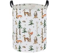 Sanjiaofen Kids Laundry Hamper,Animal Laundry Basket Collapsible Woodland Storage Baskets for Home Decor,Office,Home Organizer,(Woodland animal