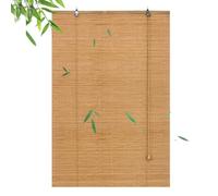 SANJIAOJIA Bamboo Roller Blinds Made to Measure,Bamboo Blinds for Windows,Roman Wooden Blackout Blinds,DayNight Sun Shade Curtain for Indoor,Outdoor,Width x Height (70cm x 140cm(28in x 55in))