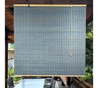 SANJIAOJIA Bamboo Wooden Roll Up Blinds,Retro Bamboo Roller Blinds with Lifting,Roman Shade for Windows,Decor Curtain for Outdoor Indoor,Custom Color,Width x Height (90cm x 110cm(36in x 43in)