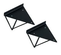 SANJIAOJIA Hairpin Triangle Shelf Brackets,2X Wall Hanging Vintage Industrial Triangle Shelf Bracket,Metal Support Floating Shelves Bracket,for Bedroom,Kitchen,with Screws (16cm(6.3in),Black)