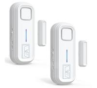 SANJIE Door Alarms When Opened with Instant & Delayed Alerts 30s/1min/2min/4min,2-in-1 Alarms/Chimes Door Alarm Sensor Chime for Home Store Office Security When Opens, Fridge Alarm with 0-120dB,2 PACK