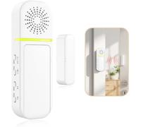SanJie Door Chime & Door Left Open Alarm Sensor 1 Pack | Instant or 30s/1/2 Min Delay, 27 Chimes, Mute to 110 dB, Entry Door Alarm When Opened for Business, Home, Fridge, Garage