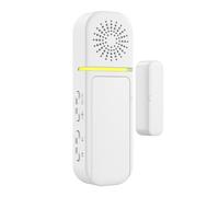 SanJie Door Chime & Door Left Open Alarm Sensor, Instant or 30s/1/2 Min Delay, 27 Chimes, Mute to 110 dB, Entry Door Alarm When Opened for Business, Home, Fridge, Freezer, Garage, 1 Sensor