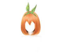 Sanjucos Cosplay Wig, Yotsuba Nakano Wig, High Temperature Resistant, Cosplay Wig, Orange