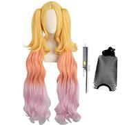 Sanjucos Ibaraki Doji Cosplay Wig, Costume Accessory, Exclusive Net and Comb, Orange Pink Gradient