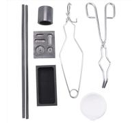 Sankaka 8Pcs Torch Melting Casting Kit,2 Graphite Crucible Stir Stick,Graphite Mould 3-in-1 Ingot