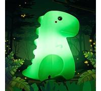 SANKEDOU Dinosaur Night Light for Kids, Touch Sensor Silicone 7 Colors Changing Room Decor Boys Girls, Rechargeable Baby Mood Lamp, Cute Bedside Lamp Gifts (Green), (YZKJ#01)