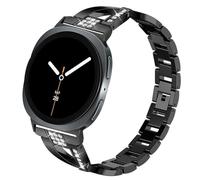 Sankel Compatible for Samsung Galaxy Watch 8 40mm 44mm/8 Classic 46mm Bands, Women Metal Replacement Bling Jewelry Bracelet Rhinestone Strap Wristband for Galaxy Watch 8/8 Classic (Black)
