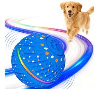 Sankell Interactive Dog Toys Ball - Smart Moving Bouncing Dog Ball with RGB Lights, E-TPU Material, 3 Play Modes Automatic Rolling Dogs Toy for Small Medium Dogs Keep Them Busy(Blue)