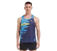 Sanken Men's Seamless Running Tank Top Lightweight and Breathable Marathon Singlet Fast Dry Workout Gym Sleeveless Shirt, D02-2a, M