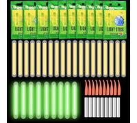 SANKESONG 50 Pcs Night Fishing Glow Sticks, 4.5x37mm High Visibility Float Sticks, 30m Viewing Distance & 10-12H Glow Time, Waterproof for Night Fishing Bite Alarm