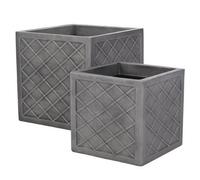 Sankey Lazio Square Planter Grey (One Size)
