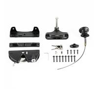 SANKEYTEW Drawstring Locking Gate Gravity Latch，The Other Side can Also be Opened, Key Lockable on One Side of Gate, for Metal, Wood, and Vinyl Fences, Black (1, Black)