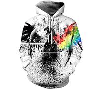 SANKILL Graphic Hoodies for Men Funny Novelty Pullover Sweatshirt Xmas Gifts Black red Anime Hoodie Cool Designs Rapper, 2n White Eagle, L-XL