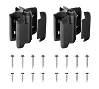 SANKINS Heavy Duty Self Closing Nylon Gate Hinges(Square-to-Square), Tension Adjustable Pool Gate Hinges with Safety Cap, Durable Nylon Fence Door Hinges for Outdoor Gates, Vinyl, Metal Gates, 2 Pack
