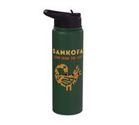 Sankofa Bird Pattern Learn from The Past African Bird Stainless Steel Insulated Water Bottle